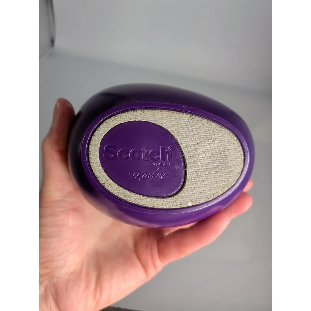 Karim Rashid Scotch Pebble Tape Dispenser Purple Weighted Desk Accessory